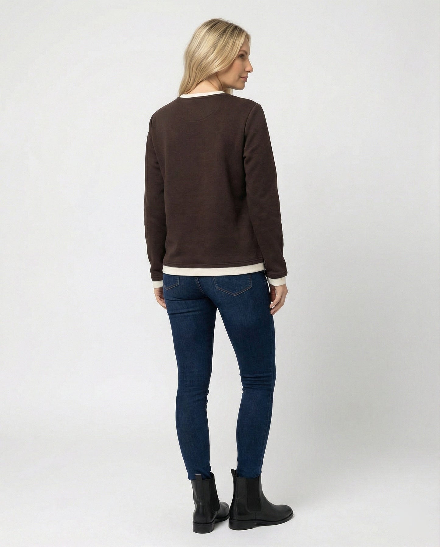 Damen Langarmshirt Samt Weich Lockerer Schnitt