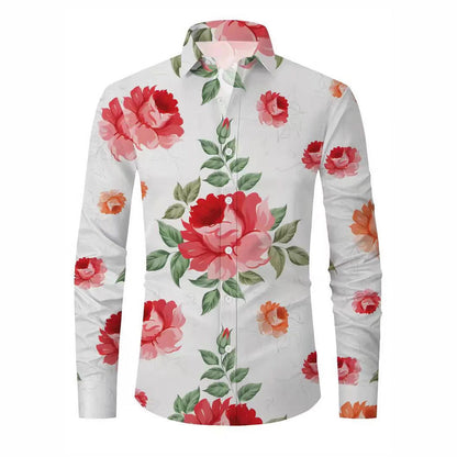 Herren Hemd Flora Muster Elegant Berlin