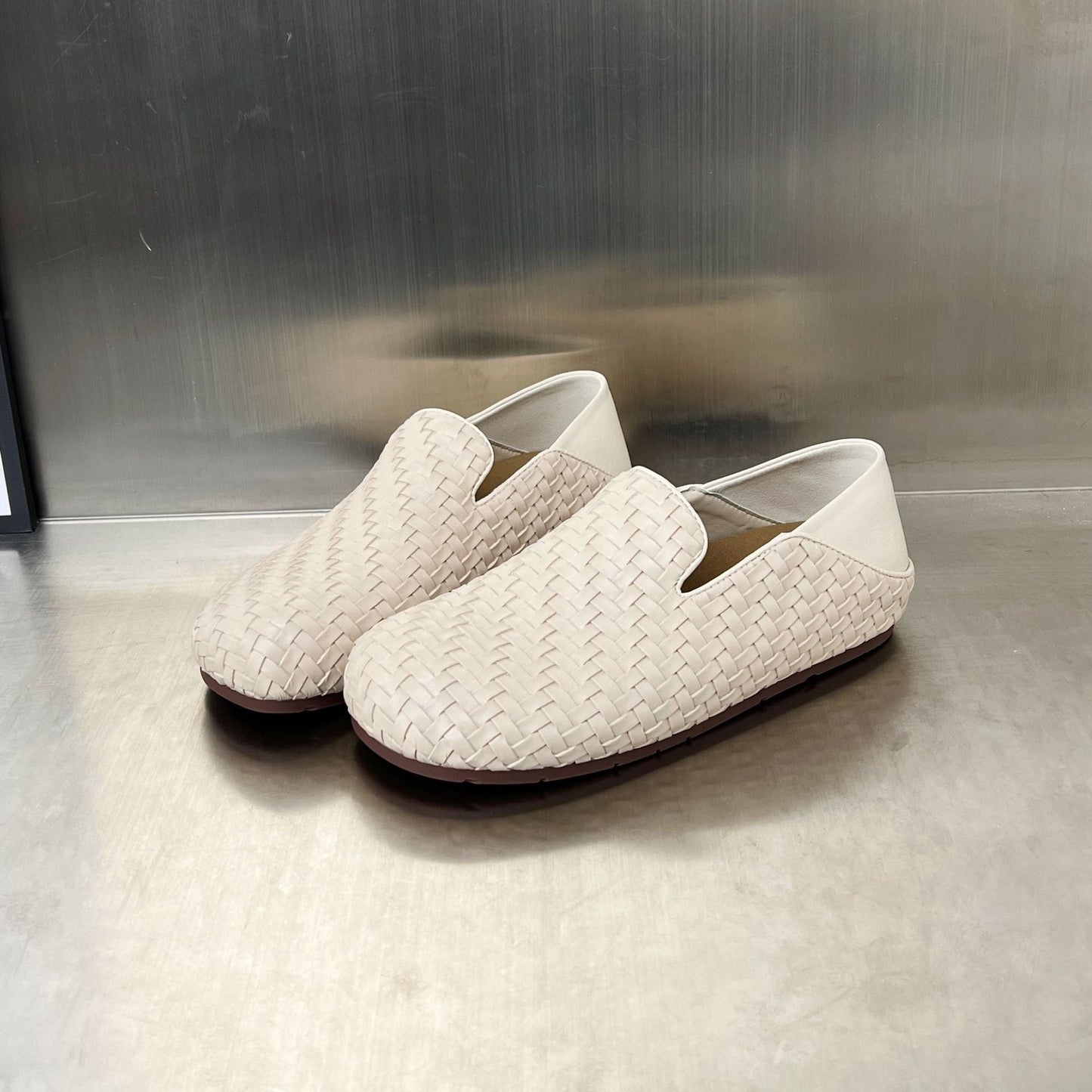 Damen Mokassins Bequem Flechtendesign Modern - BerlinGlamour