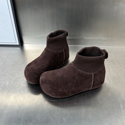 Damen Winterstiefel Bequem Weich Warm mit Kragen