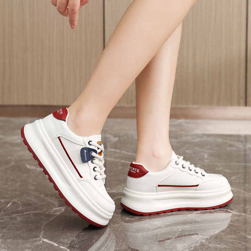 Damen Sneaker Chunky Sportlich Hoch Sohle Atmungsaktiv