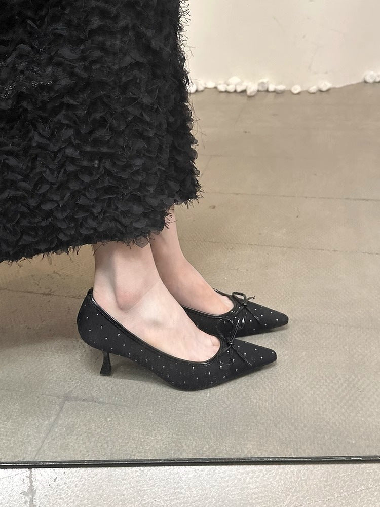 Damen Pumps Elegante Schnürschuhe Hochhackig