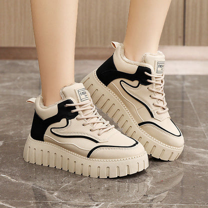 Damen Sneaker Warm High-Top Kuschelig Winter