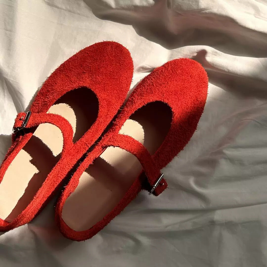 Damen Ballerinas Bequem Riemen Verstellbar Qualität