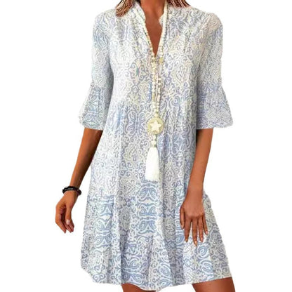 Damen Kleid Druck Modern Berlin Chic