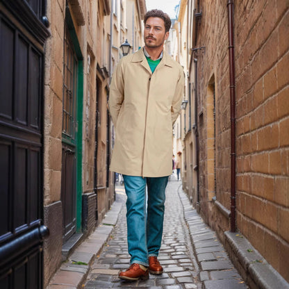 Herren Übergangsjacke Leicht Baumwolle Modern