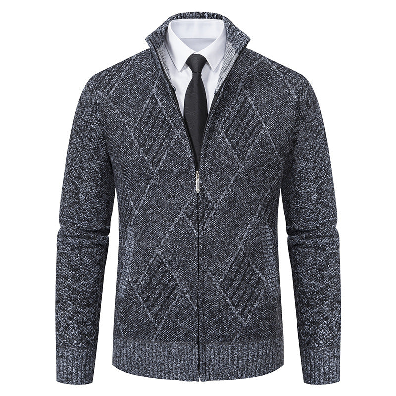 Herren Strickjacke Slim Fit Modern Muster