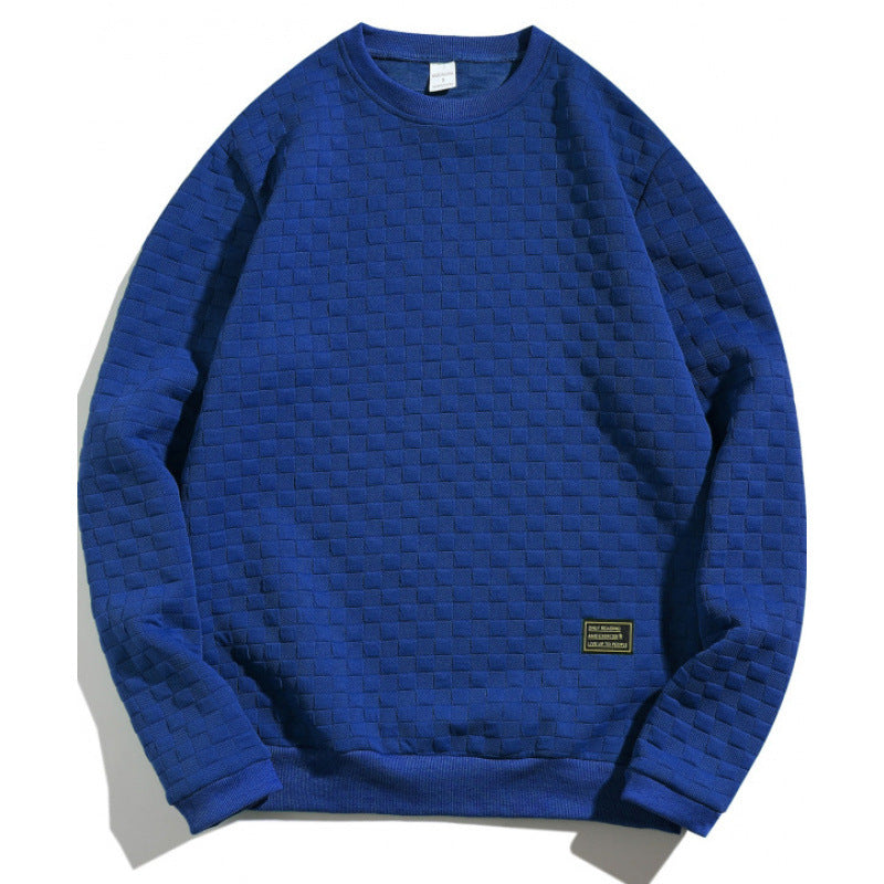 Herren Sweatshirt Strukturiert Grau Stadtstylisch