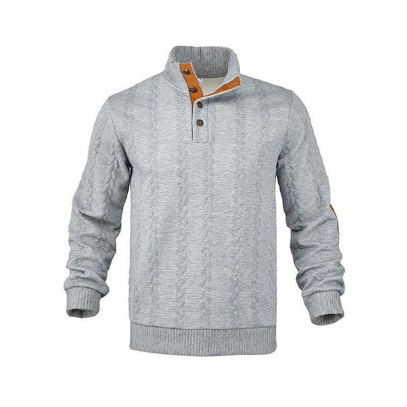 Herren Strickpullover Hochkragen Modern Zopfmuster