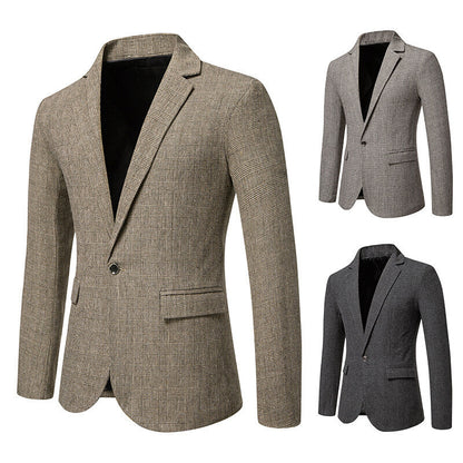 Herren Blazer Slim Fit mit Karomuster Elegant - BerlinGlamour