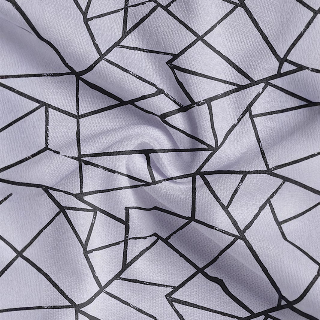 Herren Polohemd Geometrisches Muster Hochwertig Baumwolle
