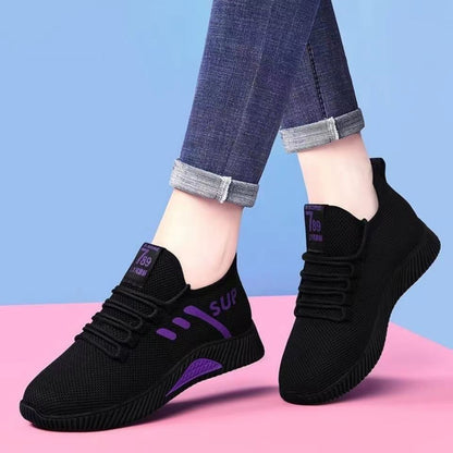 Damen Sneaker Atmungsaktiv Freizeit Schuhe Rutschfest Elastisch