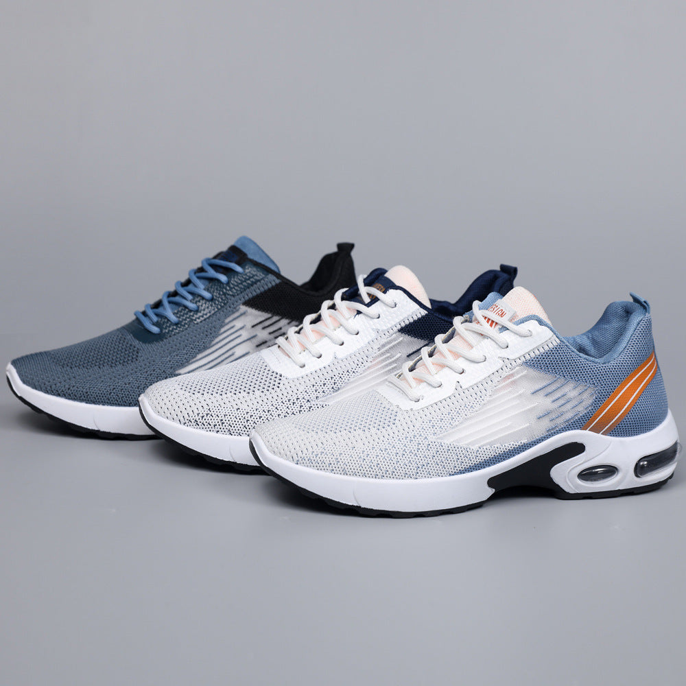 Damen Sneaker Komfortabel Atmungsaktiv Elastisch Schwarz