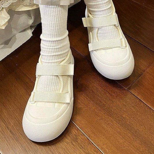 Damen Sneaker Plateau Bequem Klettverschluss Verstellbar