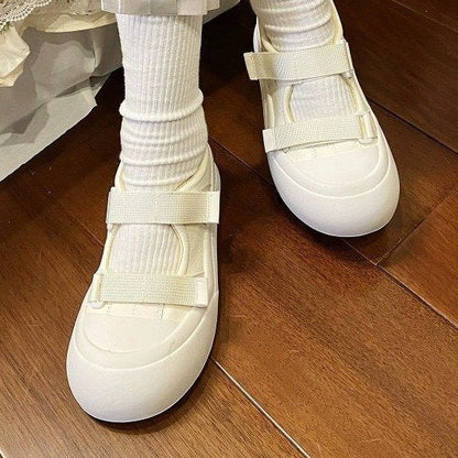 Damen Sneaker Plateau Bequem Klettverschluss Verstellbar