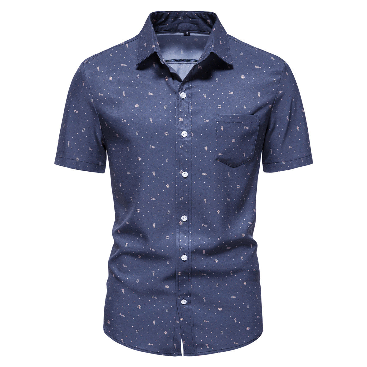 Herren Kurzarmhemd Modern Muster Berlin Style - BerlinGlamour