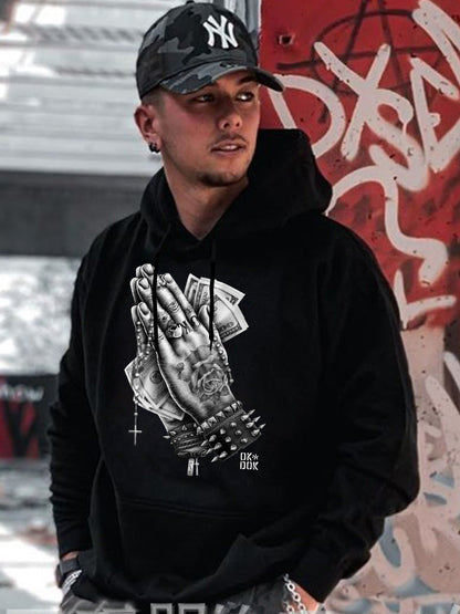 Herren Hoodie mit stylishem Grafikdruck Berlin Style - BerlinGlamour