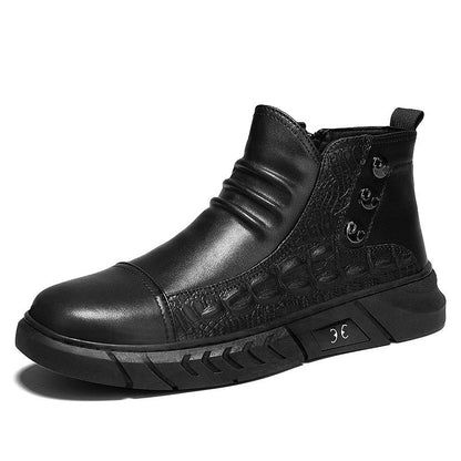 Damen Stiefeletten Modisch Rutschfest Schwarz Winter