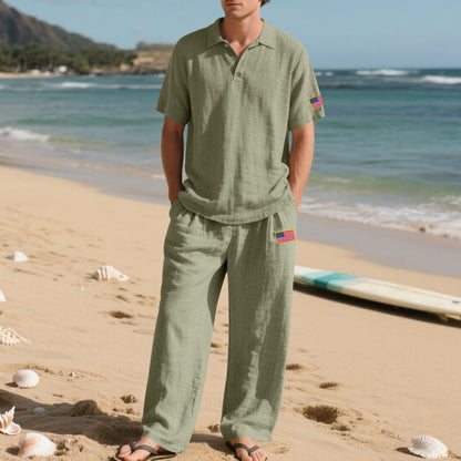 Herren Strandoutfit Leicht Atmungsaktiv Sommer