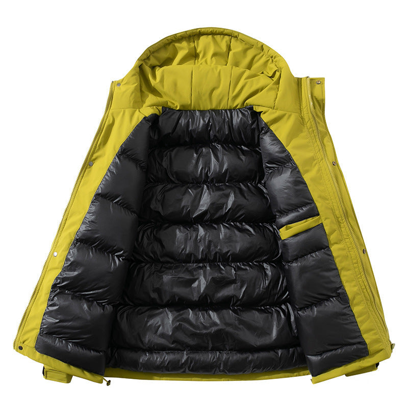 Herren Winterjacke Isolierend Warm mit Fleece-Innenfutter