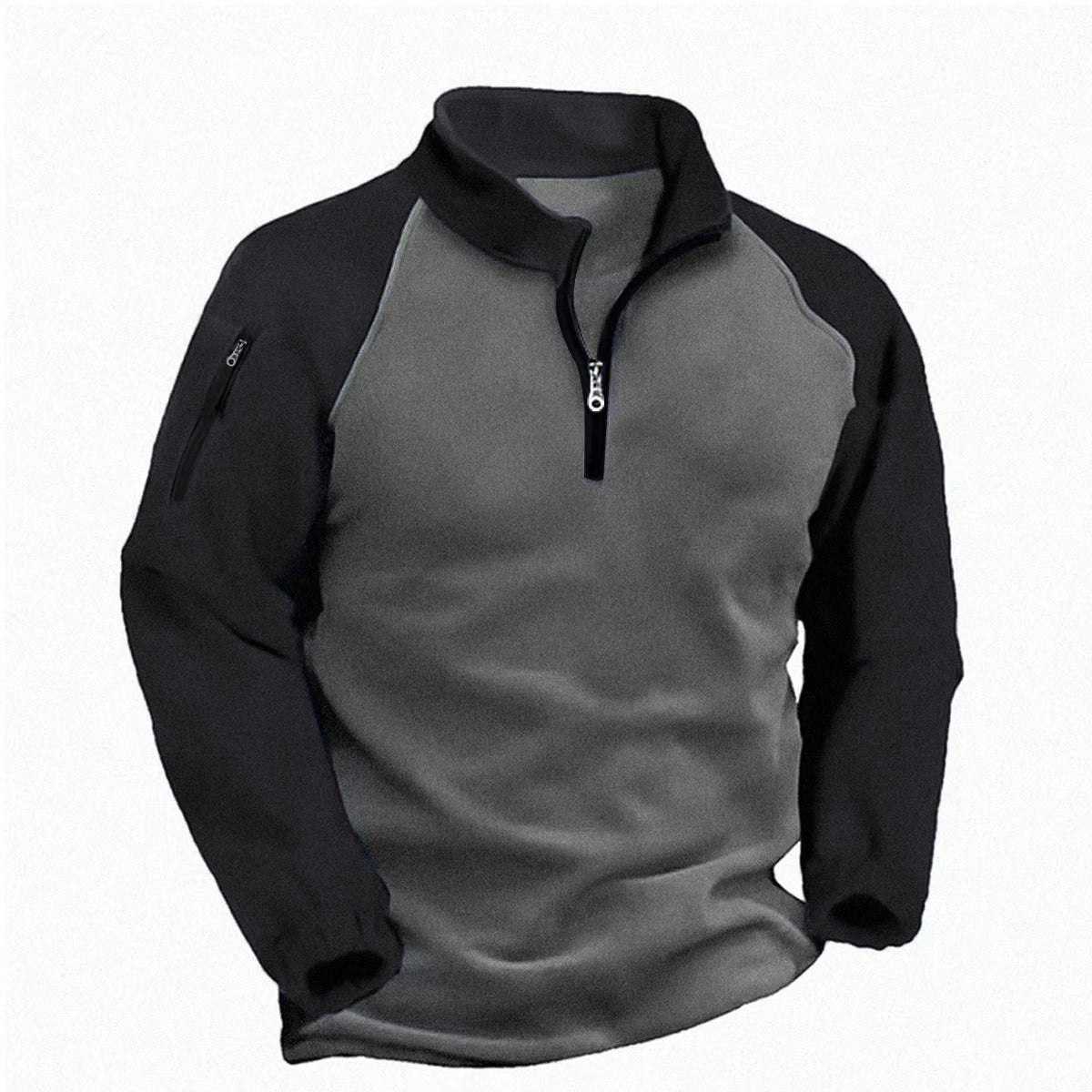 Herren Funktionspullover Sportlich Reißverschluss Funktionsshirt