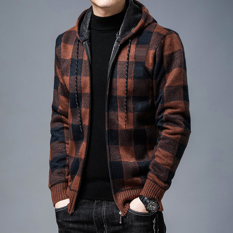 Herren Strickjacke Hoodie Modern Berlin Stil