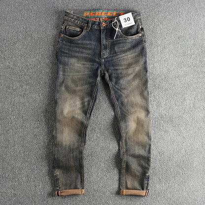 Herren Jeans Slim Fit Used Look Berlin Style