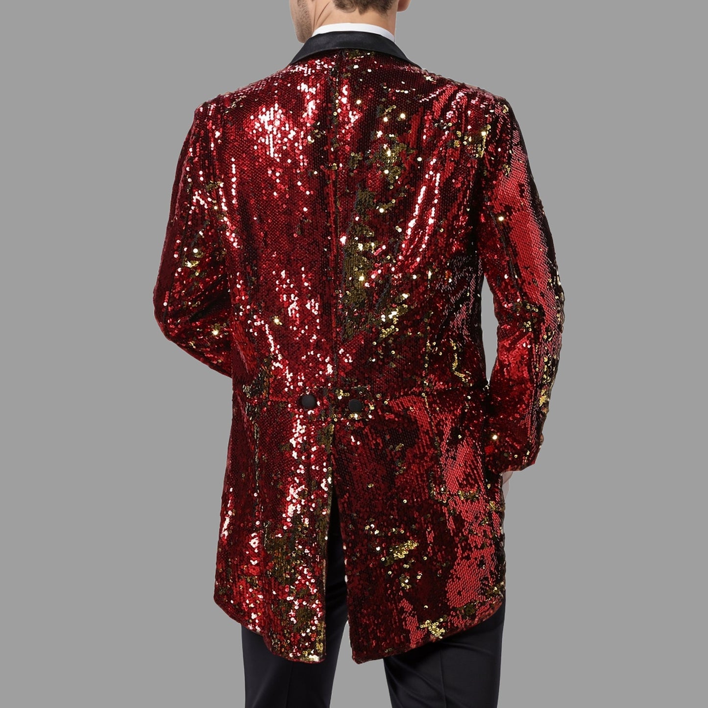 Herren Pailletten Jacket Glitzer Effekt Berlin Style