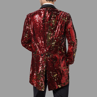 Herren Pailletten Jacket Glitzer Effekt Berlin Style