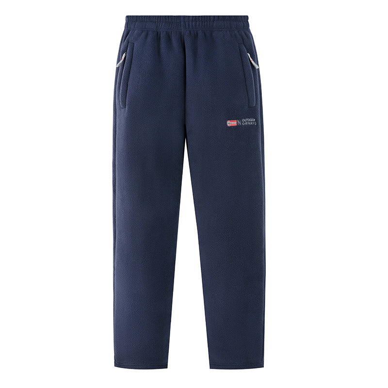 Herren Fleece Jogginghose Bequem Elastisch Mit Seitentaschen