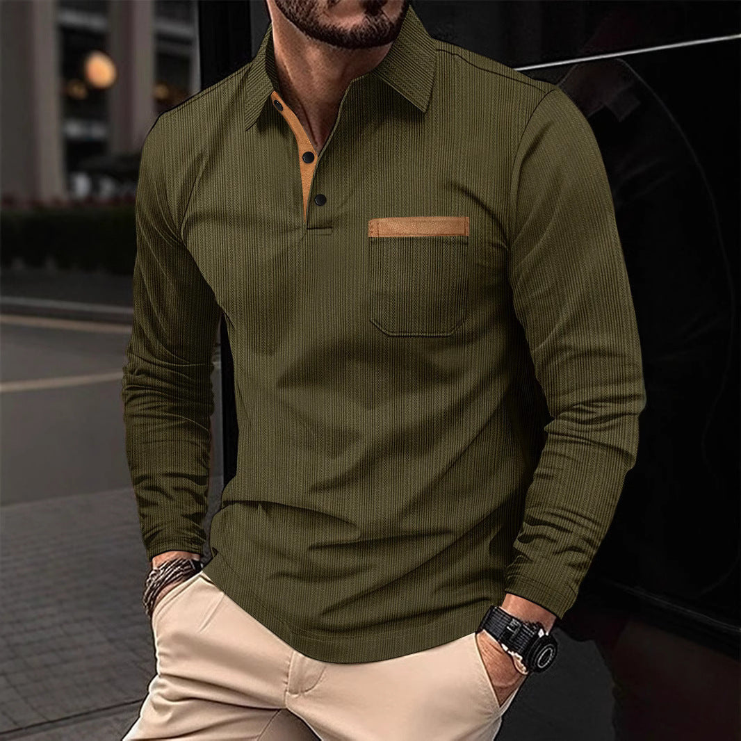 Herren Hemd Langarm Modern mit Struktur und Slim Fit