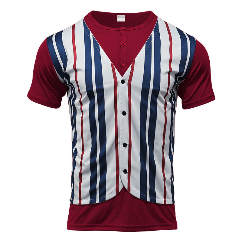 Herren Hemd Kurzarm Streifenmuster Modern Berlin Style