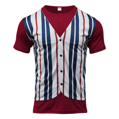 Herren Hemd Kurzarm Streifenmuster Modern Berlin Style