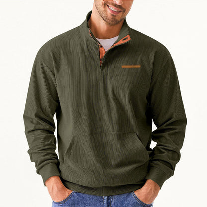 Herren Pullover Halbzipper Bequem Modern