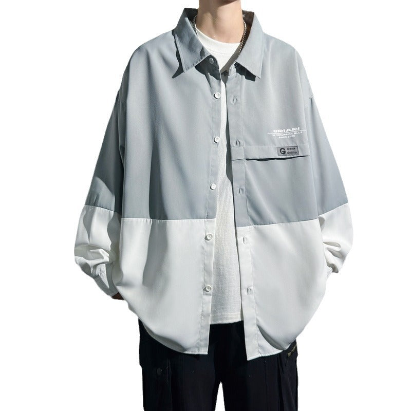 Herren Oversized Hemd Mit Taschen Groß