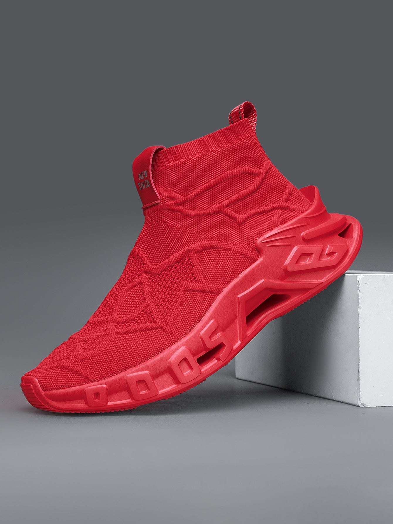 Damen Strick-Sneaker Hoch Bequem Flexibel Modisch