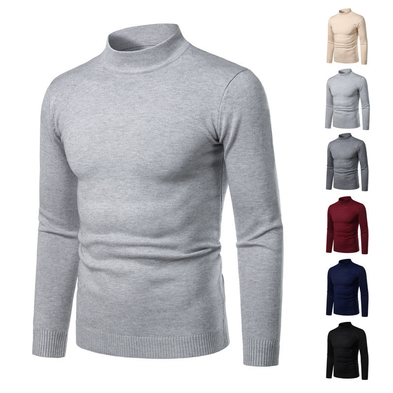 Herren Rollkragenpullover Warm Fein Strick Made
