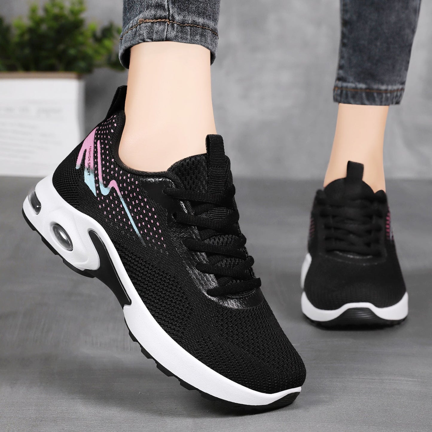 Damen Laufschuhe Atmungsaktiv bequem mit Dämpfung