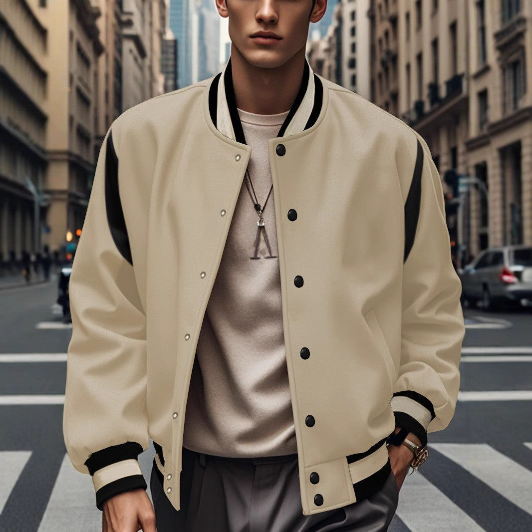 Herren Bomberjacke Modern mit Kontrastärmeln und Taschen