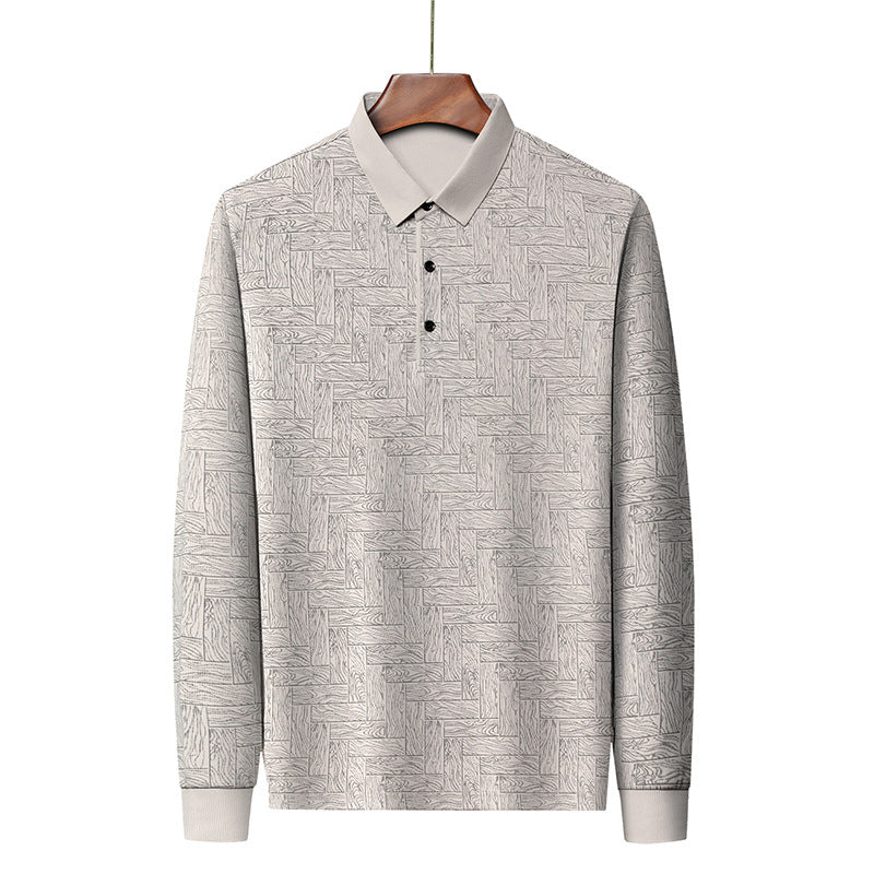 Herren Polohemd Modern mit Strukturdesign und Knöpfe Elegant