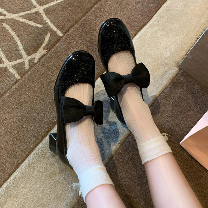 Elegante Damen Pumps mit Schleifen Detail Hochhackig