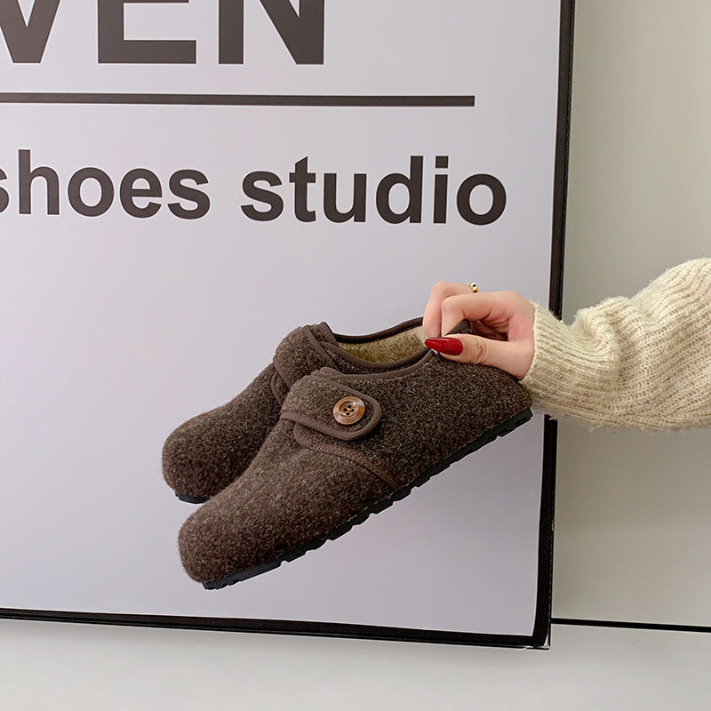 Damen Fleece Clogs Warm Bequem Rutschfest