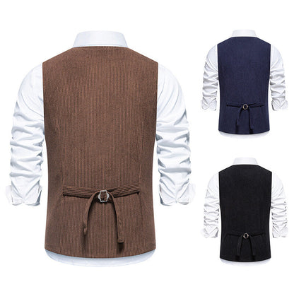 Herren Weste Elegant Klassisch Schwarze Herrenweste