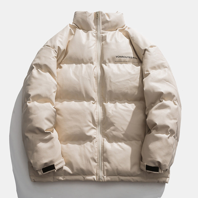Herren Steppjacke Elegant Modern Leder Optik