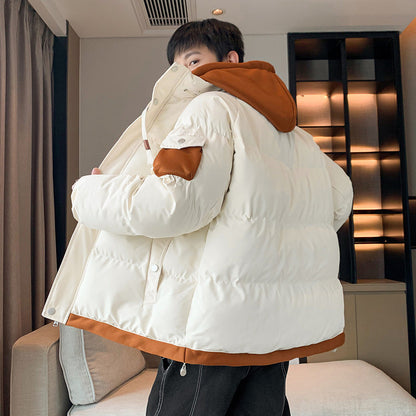 Herren Winterjacke Kapuzenjacke Gesteppt Isoliert Warm
