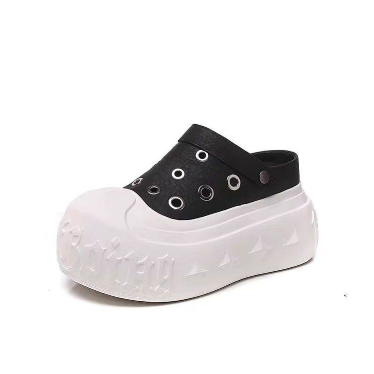 Damen Clogs Plateau Schuhe mit Gummisohle Trendy