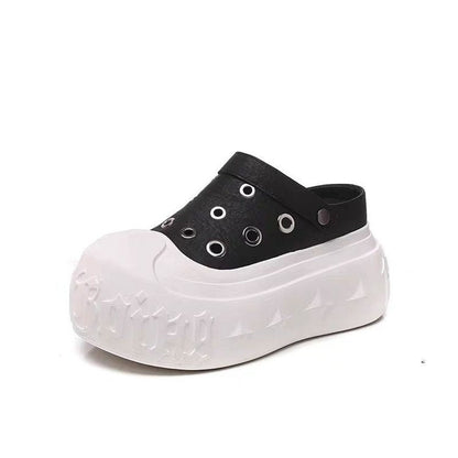 Damen Clogs Plateau Schuhe mit Gummisohle Trendy