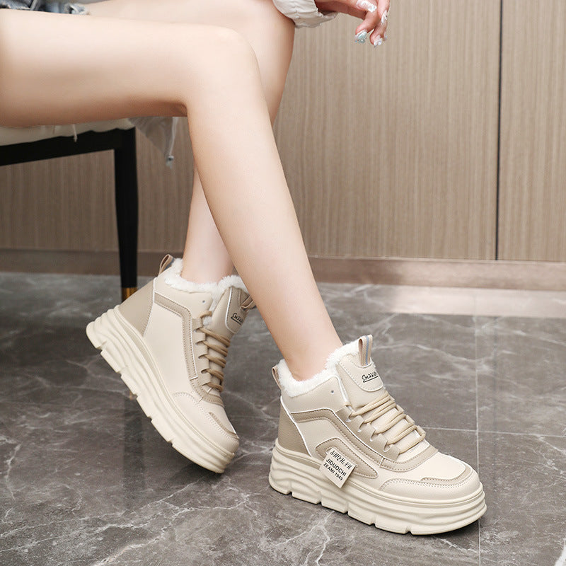 Damen Sneaker Hochmodisch Kuschelig Rutschfest