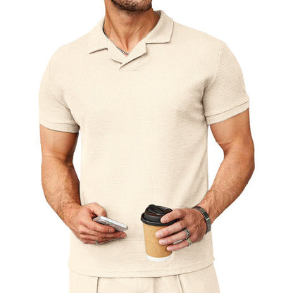 Herren Polohemd Strukturiert Modern Slim Fit