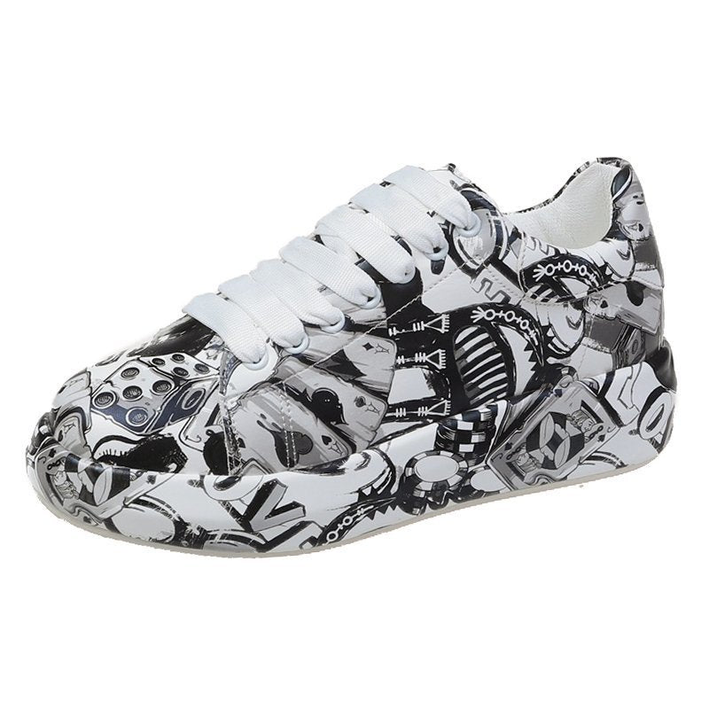 Damen Sneaker Bunt Comic Design Rutschfest